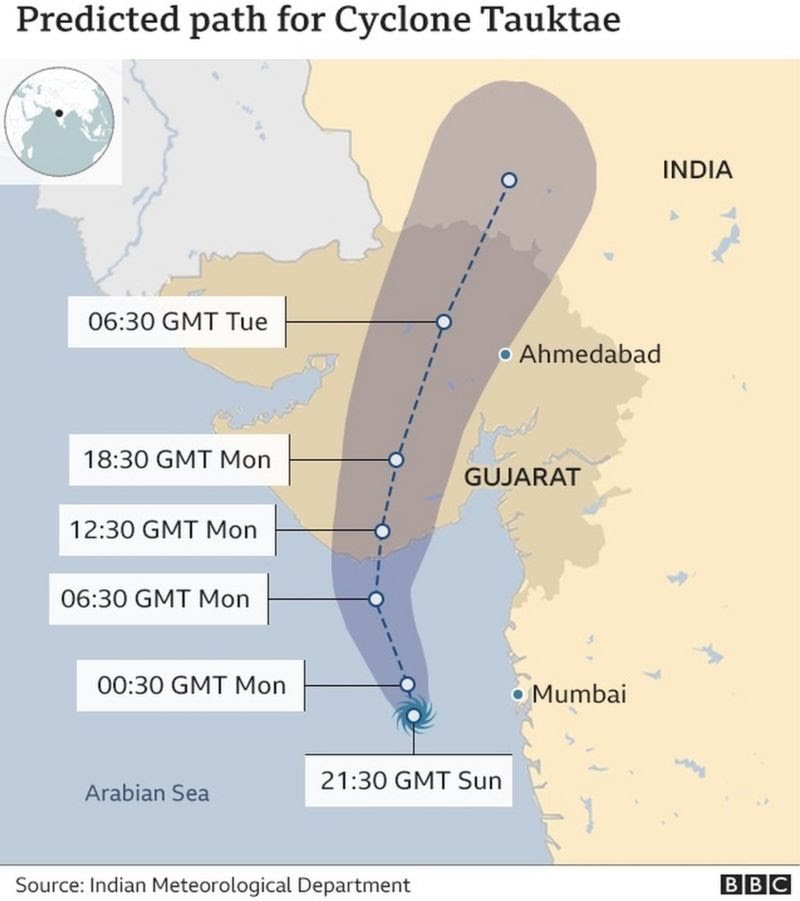 Cyclone Tauktae: Ninety missing at sea in the wake of storm