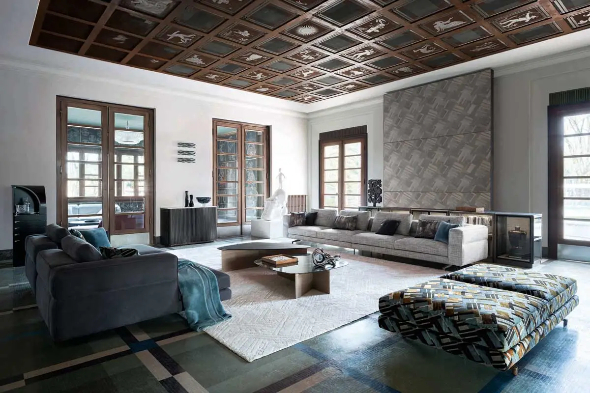 Giorgetti's living room essentials : Soho Sofa and Griffe Low Tables Giorgetti's living room essentials : Soho Sofa and Griffe Low Tables