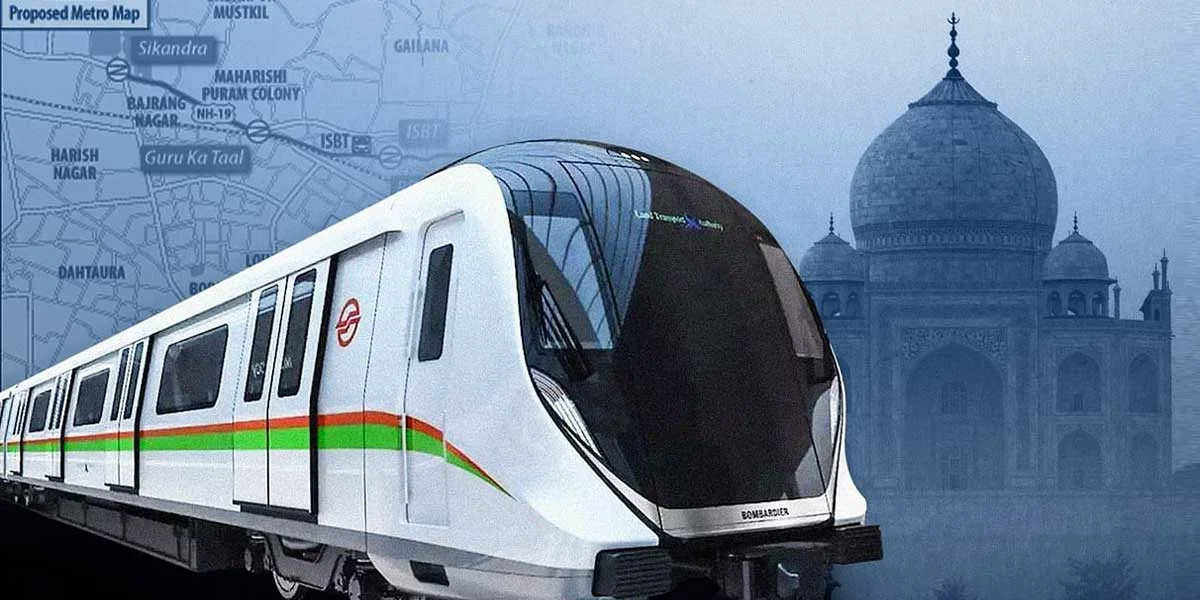 A Mass Rail System In The Iconic City Of Taj Mahal
